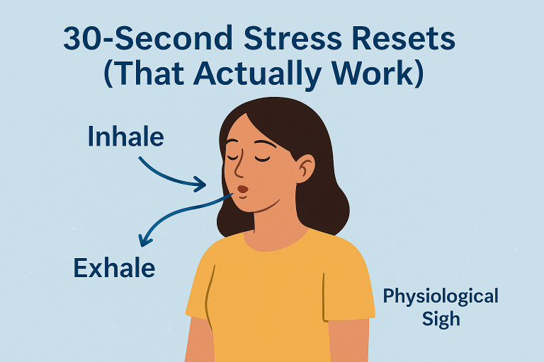 30-Second Stress Resets (That Actually Work)